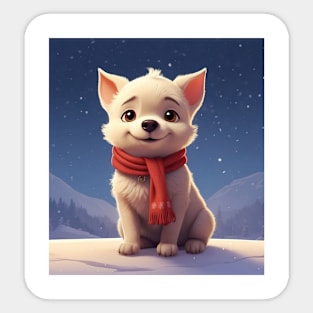 cute dog christmas Sticker